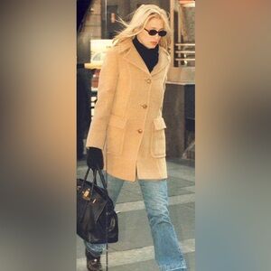 1996 Prada Herinngbone Wool Carcoat